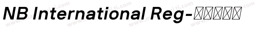 NB International Reg字体转换